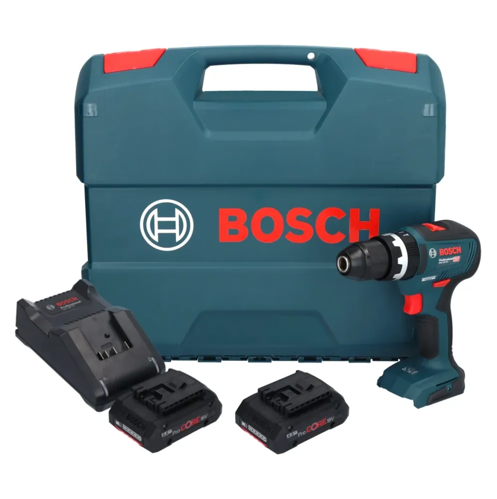 Bosch GSB 18V-55 Profesjonalna akumulatorowa wiertarko-wkrętarka udarowa 18 V 55 Nm bezszczotkowa + 2x akumulator ProCORE...