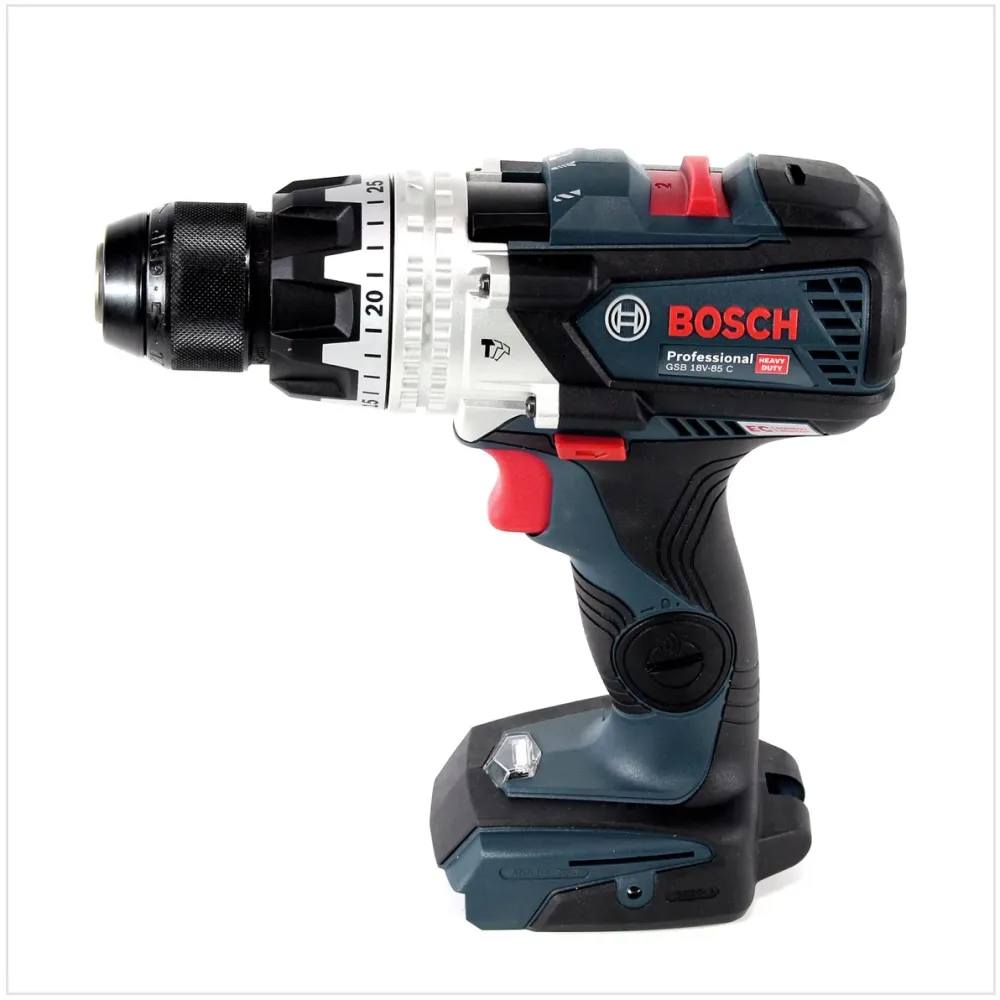 Bosch GSB 18V-85 C akumulatorowa wiertarko-wkrętarka udarowa 18V 85Nm 1/2" bezszczotkowa + 1x akumulator 5.0Ah + ładowarka...