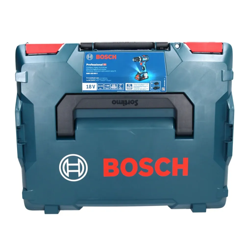 Bosch GSB 18V-90 C Profesjonalna akumulatorowa wiertarko-wkrętarka udarowa 18 V 64 Nm bezszczotkowa + 1x akumulator ProCOR...