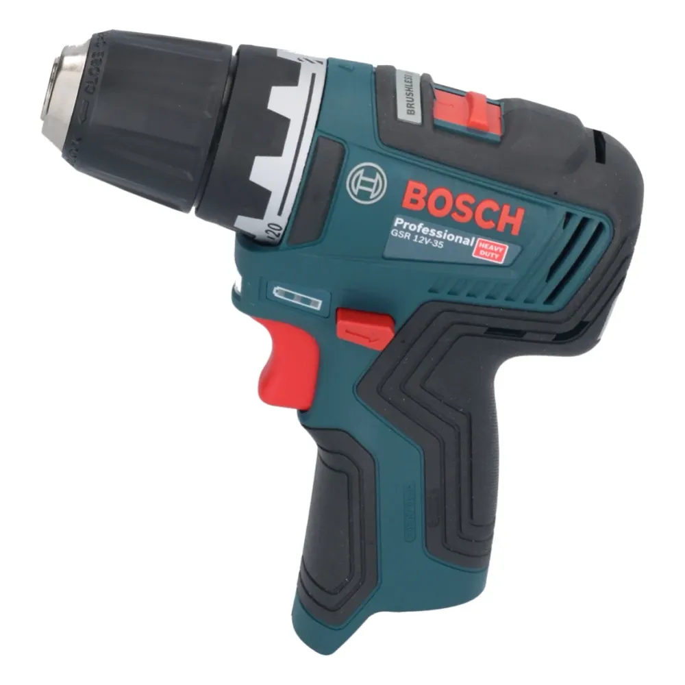 Bosch GSR 12V-35 Profesjonalna akumulatorowa wiertarko-wkrętarka 12 V 35 Nm bezszczotkowa + 1x akumulator 2,0 Ah + ładowar...