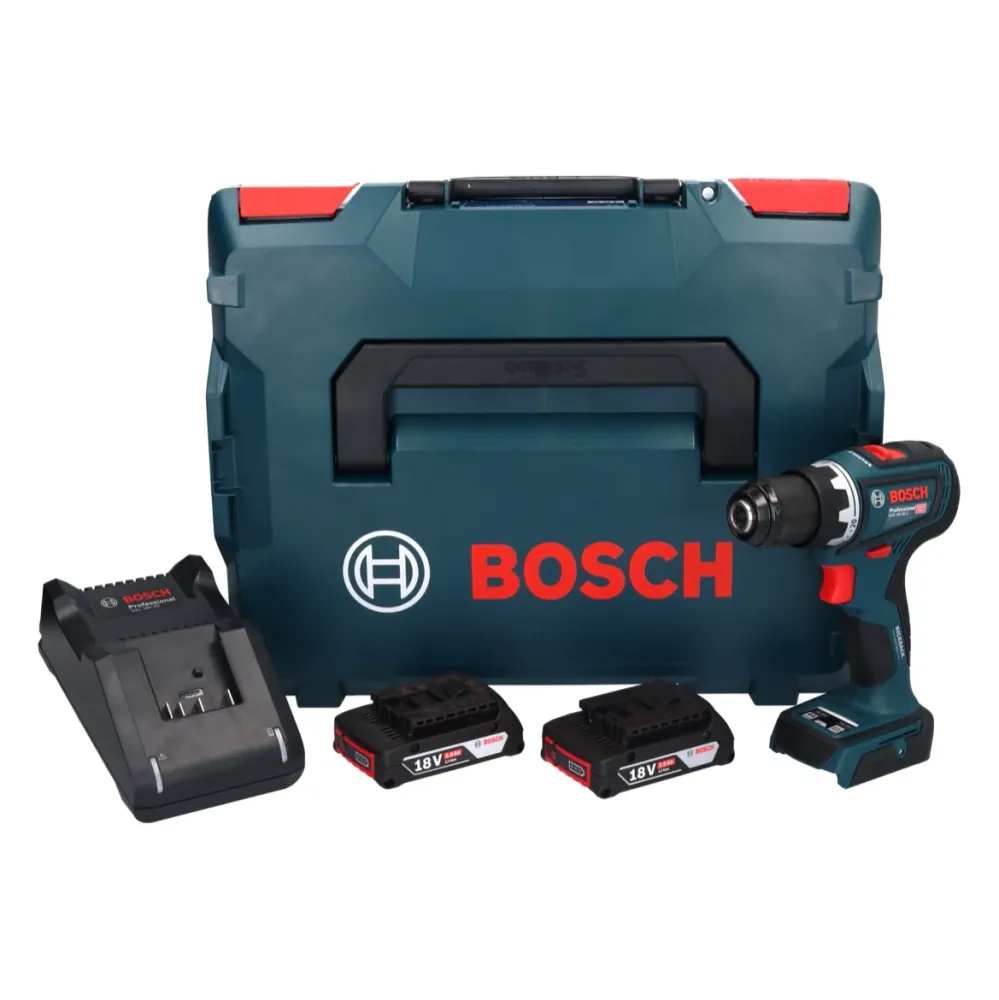 Bosch GSR 18V-90 C Profesjonalna akumulatorowa wiertarko-wkrętarka 18 V 64 Nm bezszczotkowa + 2x akumulator 2,0 Ah + ładow...