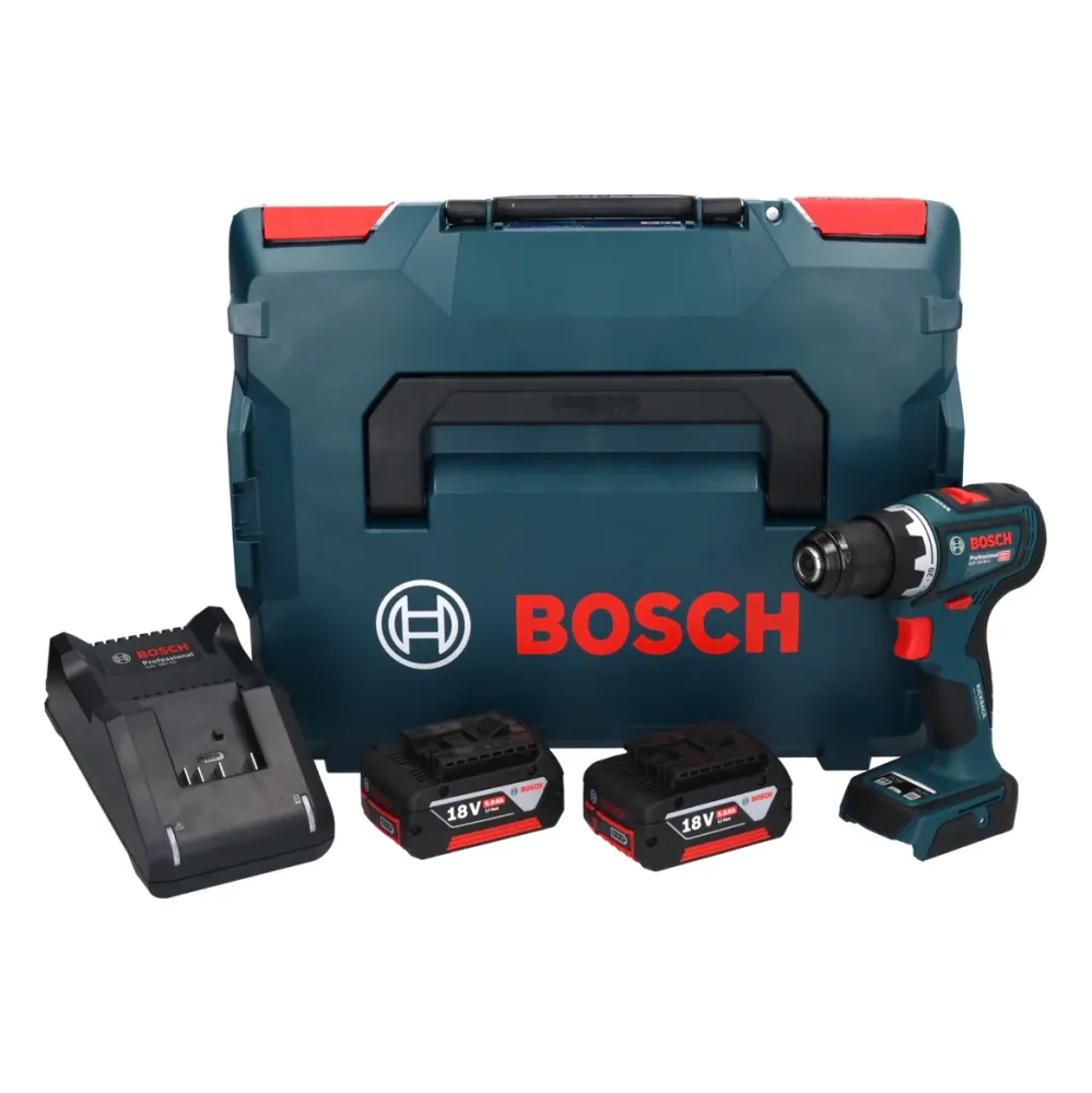 Bosch GSR 18V-90 C Profesjonalna akumulatorowa wiertarko-wkrętarka 18 V 64 Nm bezszczotkowa + 2x akumulator 5,0 Ah + ładow...