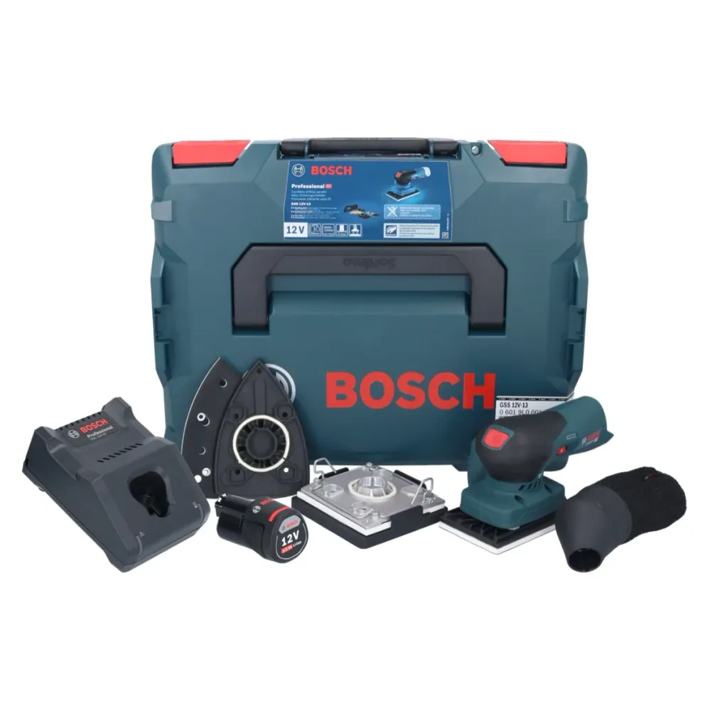 Bosch GSS 12V-13 Professional akumulatorowa szlifierka oscylacyjna 12 V + 1x akumulator 3,0 Ah + ładowarka + L-BOXX Bosch...