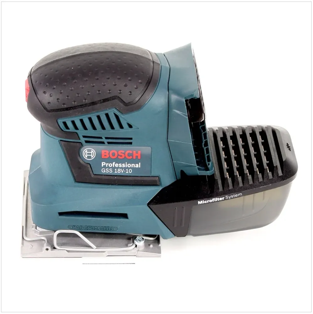 Bosch GSS 18V-10 akumulatorowa szlifierka oscylacyjna 18V + 3x arkusz ścierny + L-Boxx ( 06019D0202 ) - bez akumulatora, b...