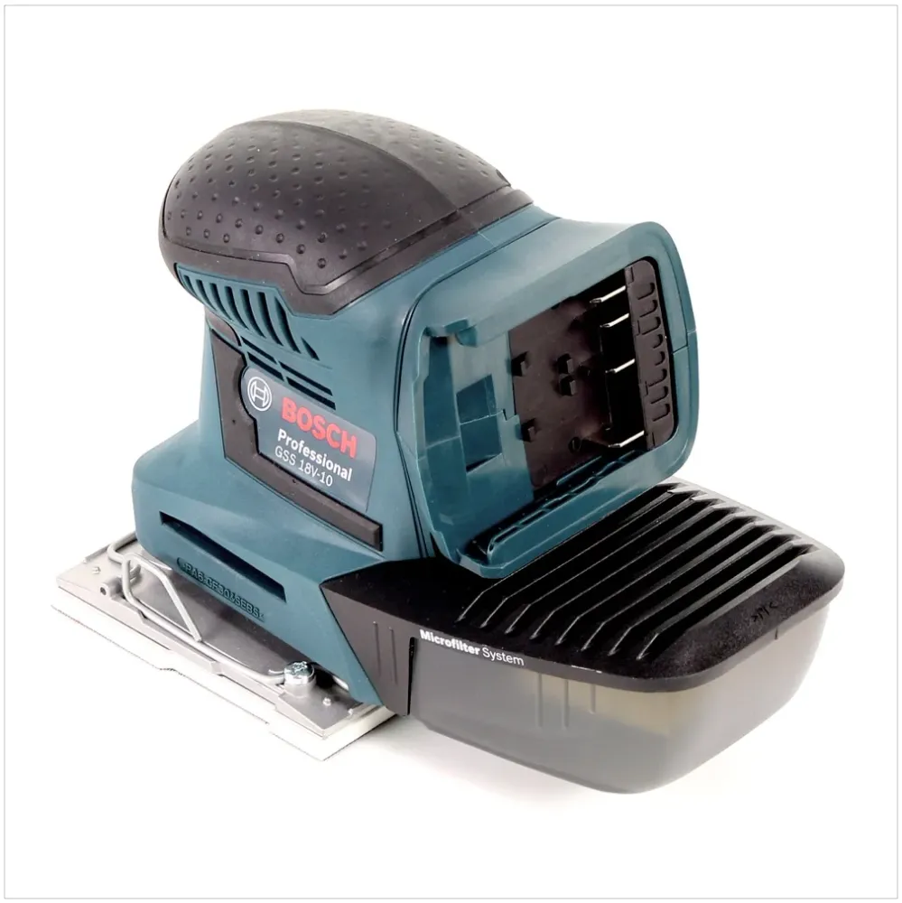 Bosch GSS 18V-10 akumulatorowa szlifierka oscylacyjna 18V + 3x arkusz ścierny + L-Boxx ( 06019D0202 ) - bez akumulatora, b...