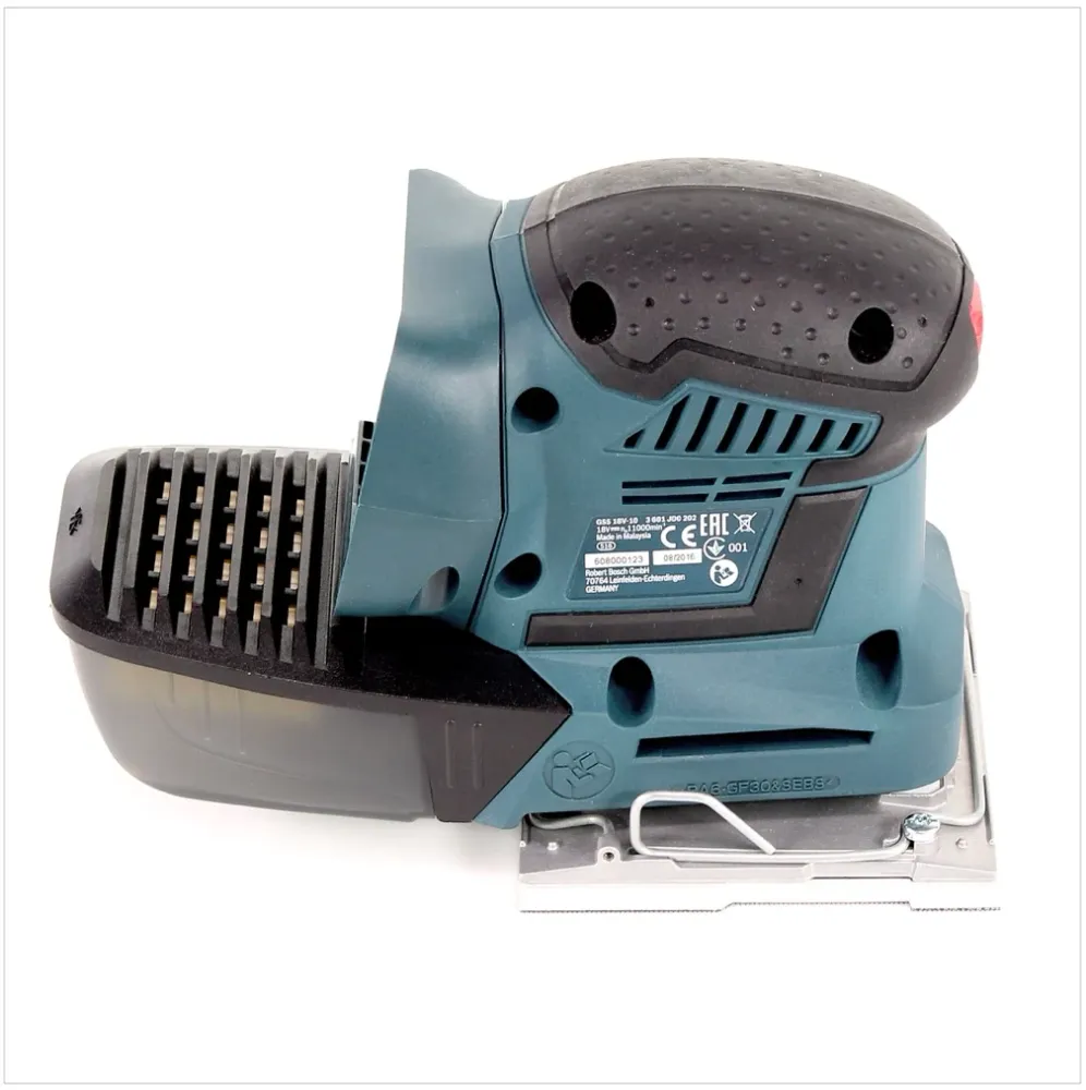 Bosch GSS 18V-10 akumulatorowa szlifierka oscylacyjna 18V + 3x arkusz ścierny + L-Boxx ( 06019D0202 ) - bez akumulatora, b...