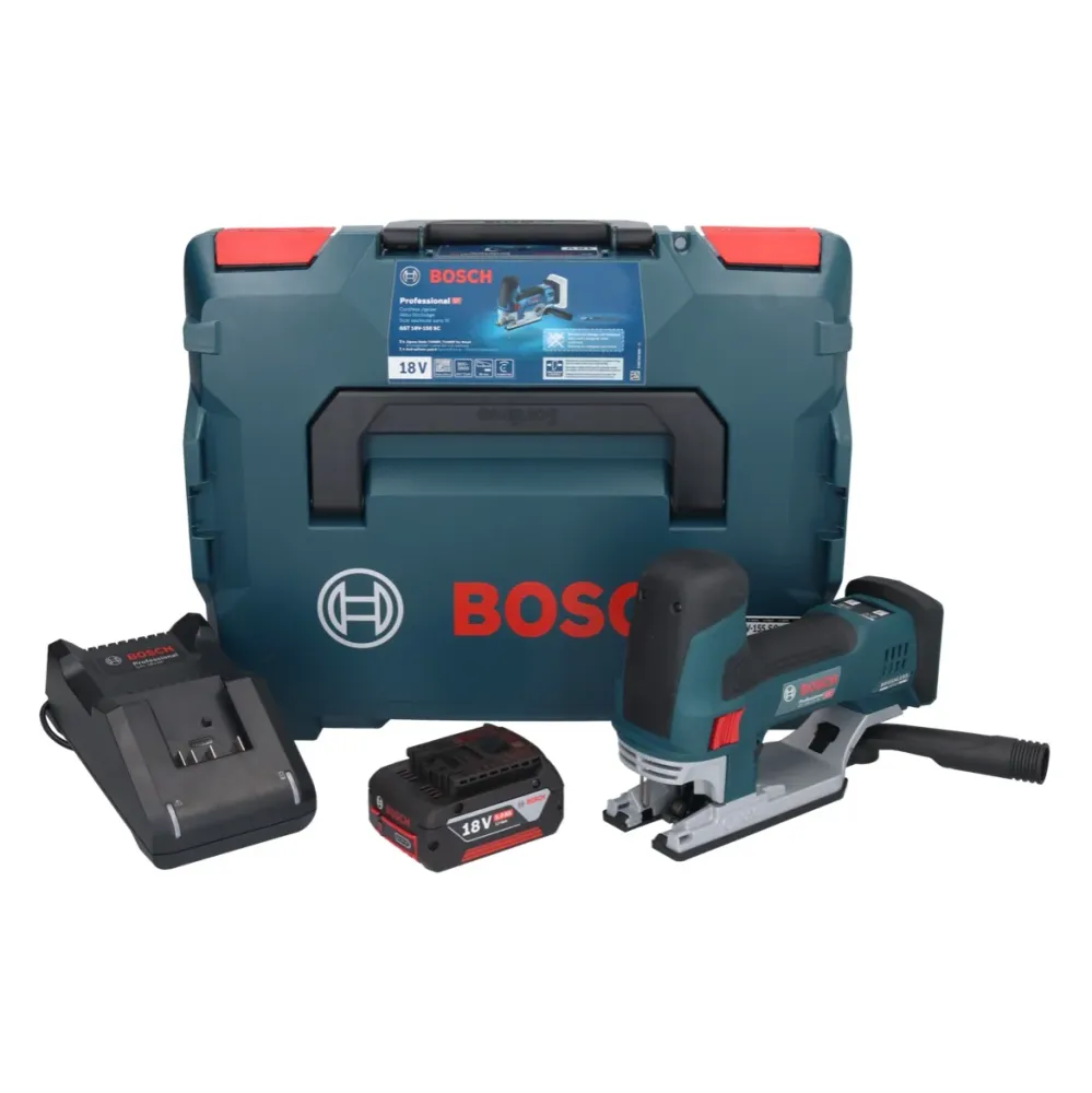 Bosch GST 18V-155 SC Profesjonalna wyrzynarka akumulatorowa 18 V + 1x akumulator 5,0 Ah + ładowarka + L-Boxx Bosch Profess...