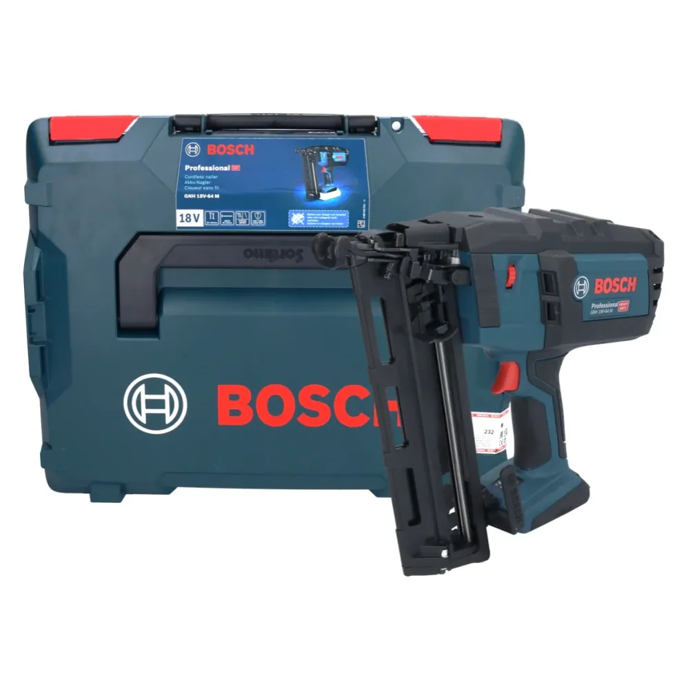 Gwoździarka akumulatorowa Bosch GNH 18V-64 M Professional 18 V 64 mm ( 601481001 ) + L-BOXX - bez akumulatora, bez ładowar...