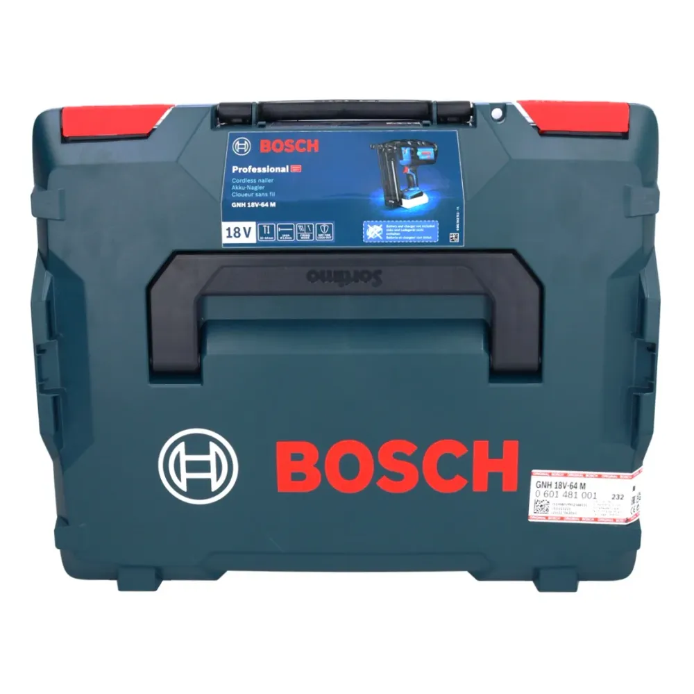 Gwoździarka akumulatorowa Bosch GNH 18V-64 M Professional 18 V 64 mm ( 601481001 ) + L-BOXX - bez akumulatora, bez ładowar...