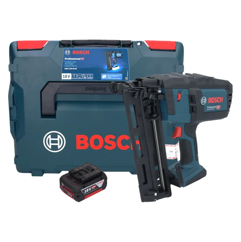 Gwoździarka akumulatorowa Bosch GNH 18V-64 M Professional 18 V 64 mm + 1x akumulator 5,0 Ah + L-BOXX - bez ładowarki Bosch...