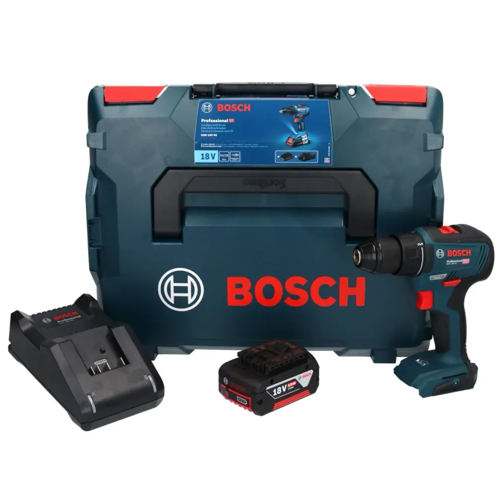 Wiertarko-wkrętarka akumulatorowa Bosch GSR 18V-55 18 V 55 Nm bezszczotkowa + 1x akumulator 5,0 Ah + ładowarka + L-Boxx Bo...