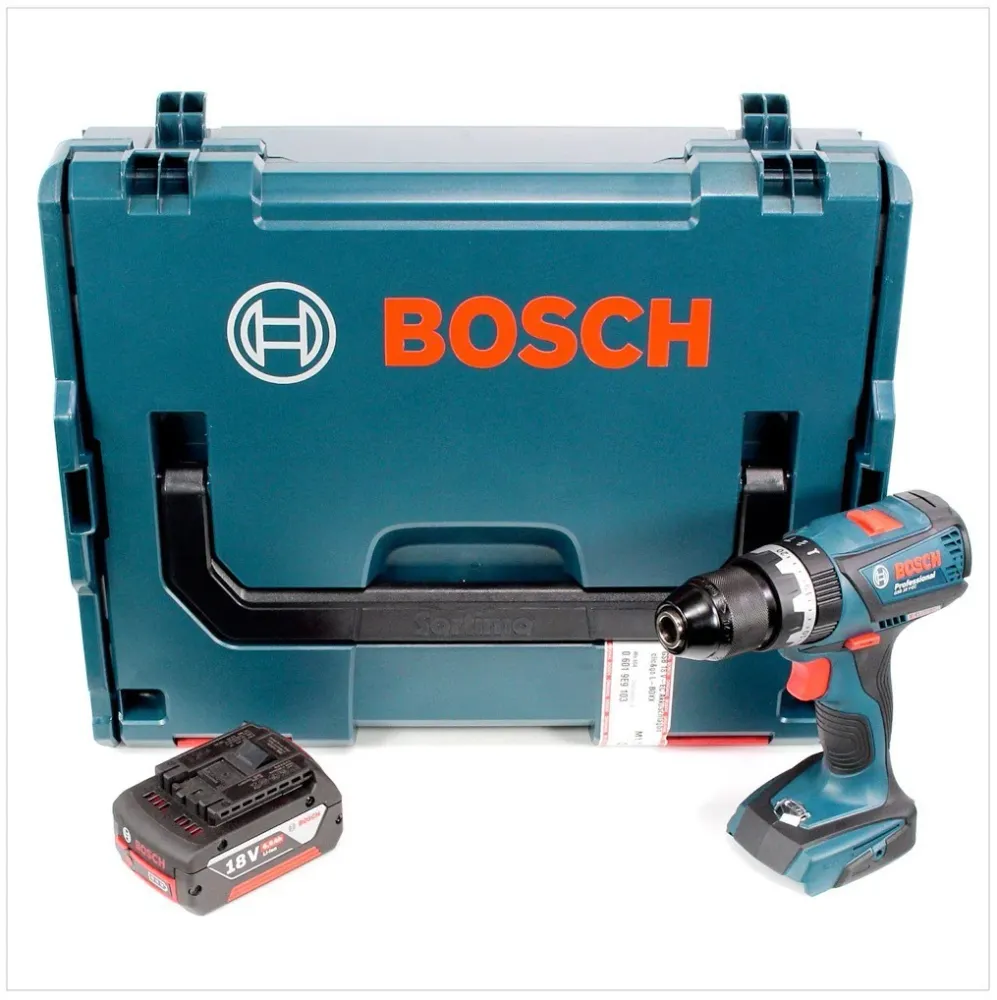 Wiertarko-wkrętarka udarowa akumulatorowa Bosch GSB 18 V-EC (2016) z 1x akumulatorem GBA 5,0 Ah Li-lon + L-Boxx Bosch Prof...