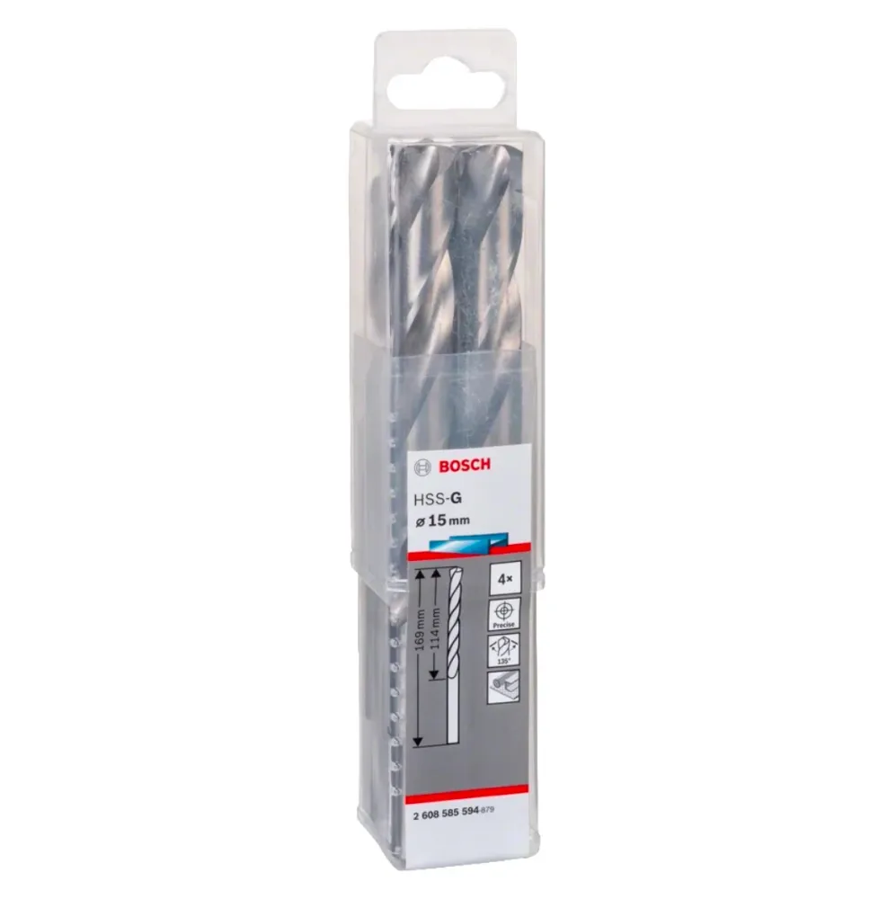 Wiertło kręte Bosch HSS-Co 8,0 x 75 x 117 mm 5 szt. ( 2608585894 ) Stop kobaltu DIN 338 do metalu Bosch Professional
