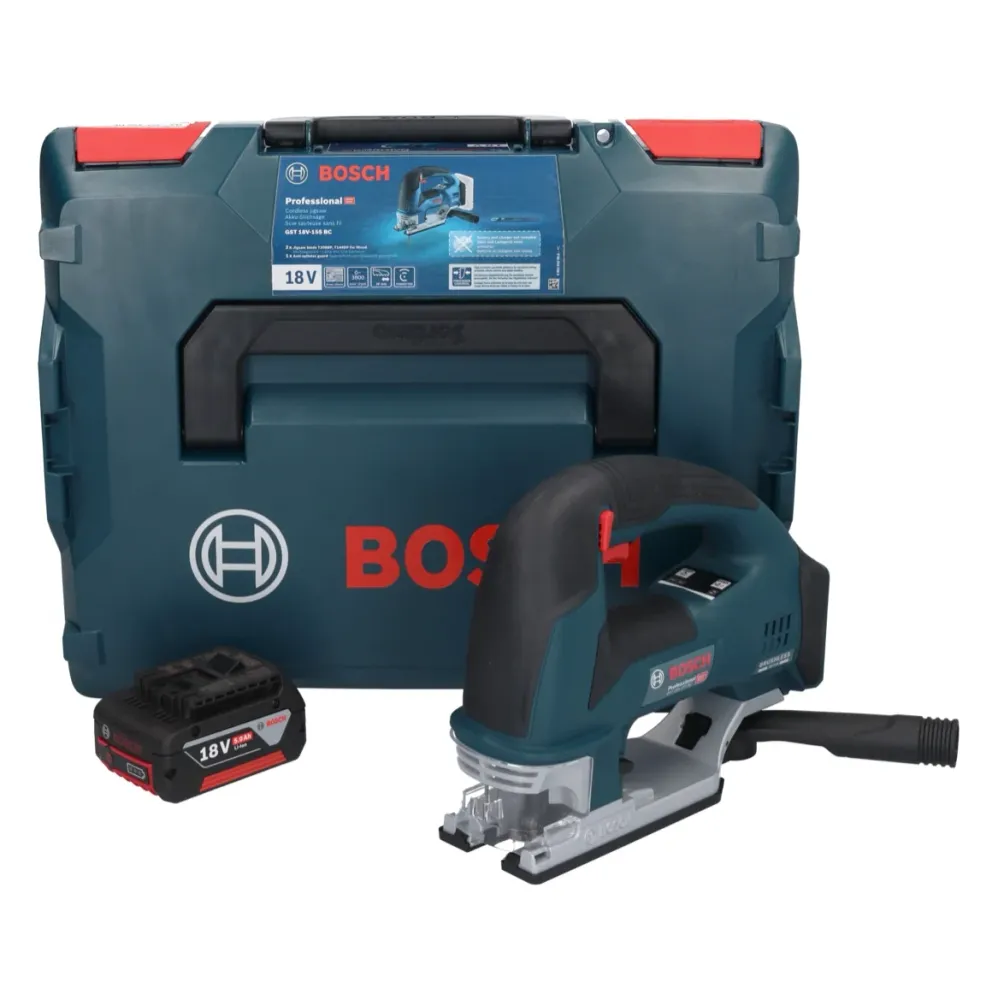 Wyrzynarka akumulatorowa Bosch GST 18V-155 BC 18 V 155 mm bezszczotkowa + 1x akumulator 5,0 Ah + L-Boxx - bez ładowarki Bo...