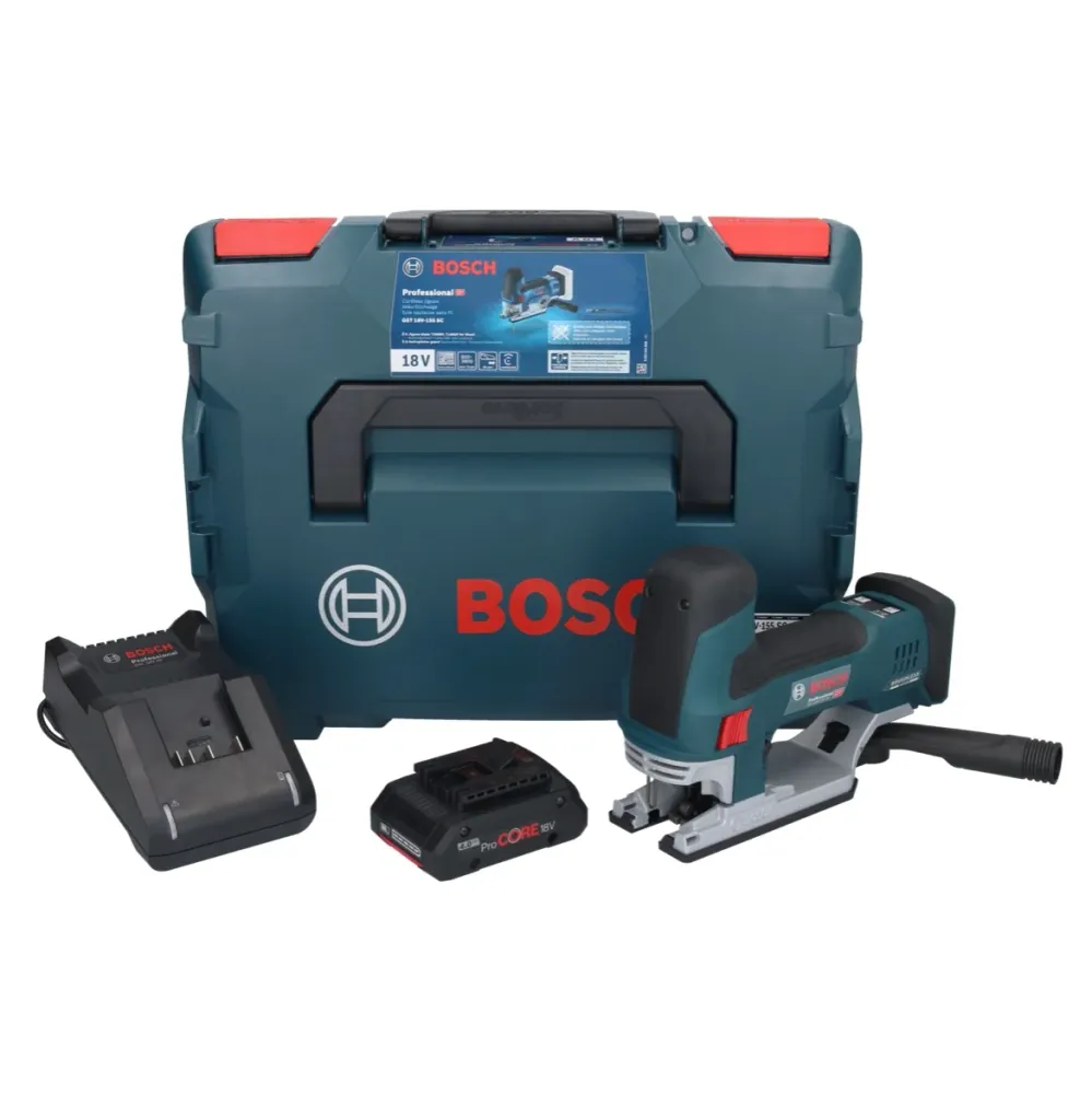 Wyrzynarka akumulatorowa Bosch GST 18V-155 SC Professional 18 V + 1x akumulator ProCORE 4,0 Ah + ładowarka + L-Boxx Bosch...
