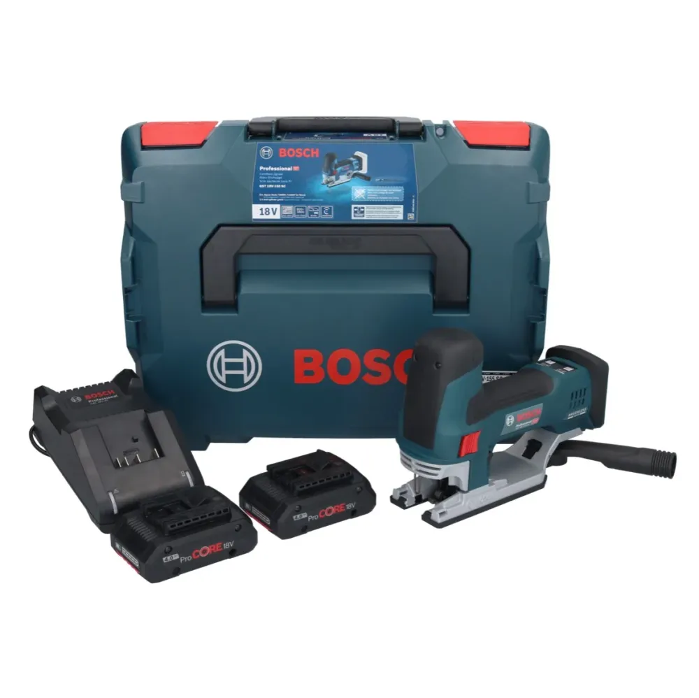 Wyrzynarka akumulatorowa Bosch GST 18V-155 SC Professional 18 V ( 06015B0002 ) + 2x akumulator ProCORE 4,0 Ah + ładowarka...