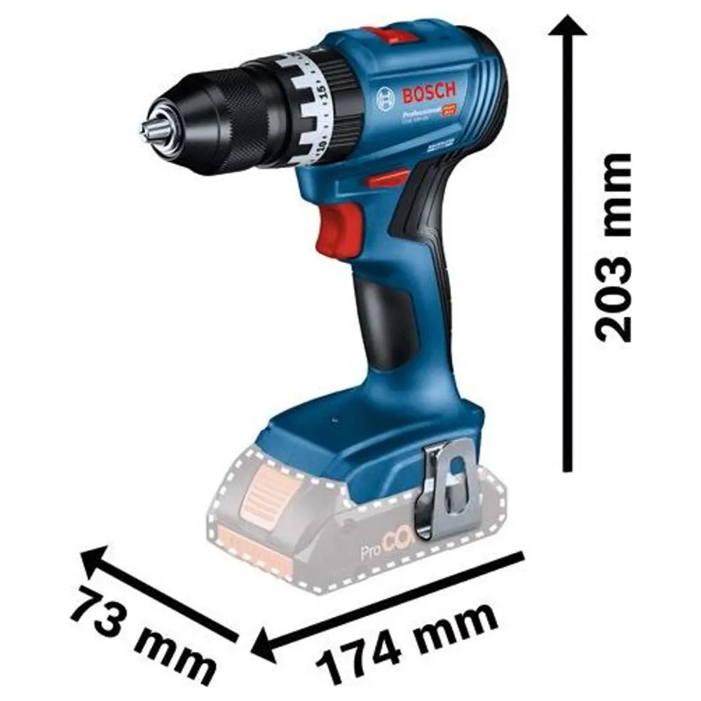 Wiertarko-wkrętarka akumulatorowa Bosch GSB 18V-45 PRO 18V 2Ah