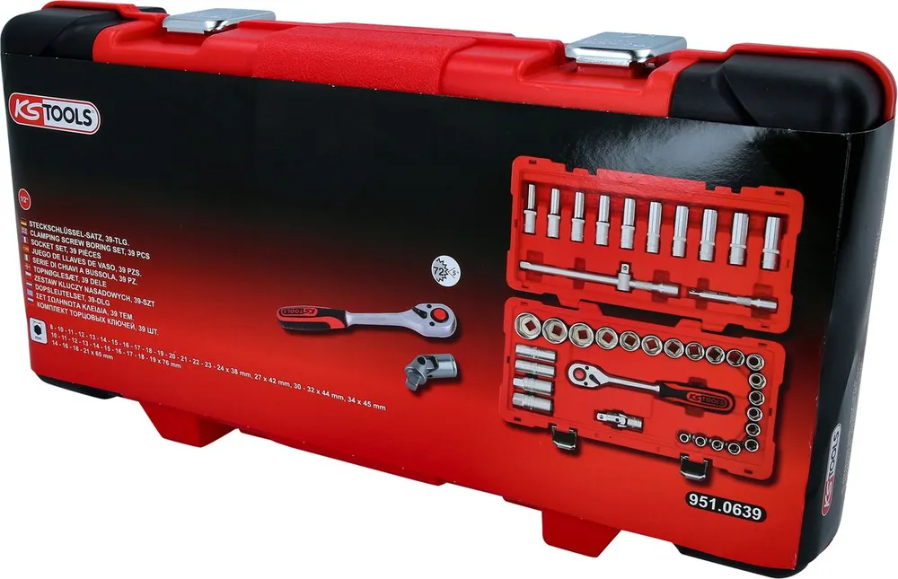 KS TOOLS 1/2" Steckschlüssel-Satz, 39-tlg ( 951.0639 ) BRILLIANT TOOLS