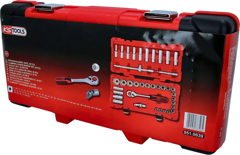 KS TOOLS 1/2" Steckschlüssel-Satz, 39-tlg ( 951.0639 ) BRILLIANT TOOLS