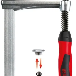 Ścisk stolarski śrubowy stalowy GZ 160mm rękojeść z tworzywa sztucznego | GZ16-2K