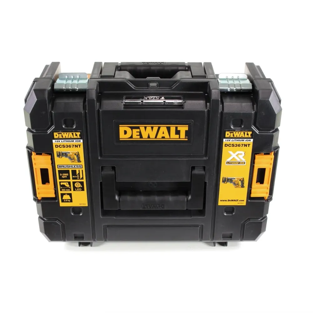 Akumulatorowa pilarka szablasta DeWalt DCS 367 P2 18V bezszczotkowa + 2x akumulator 5,0Ah + ładowarka + TSTAK