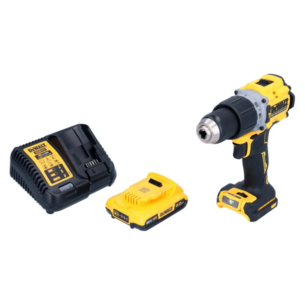 Akumulatorowa wiertarko-wkrętarka udarowa DeWalt DCD 805 D1 18 V 90 Nm bezszczotkowa + 1x akumulator 2,0 Ah + ładowarka