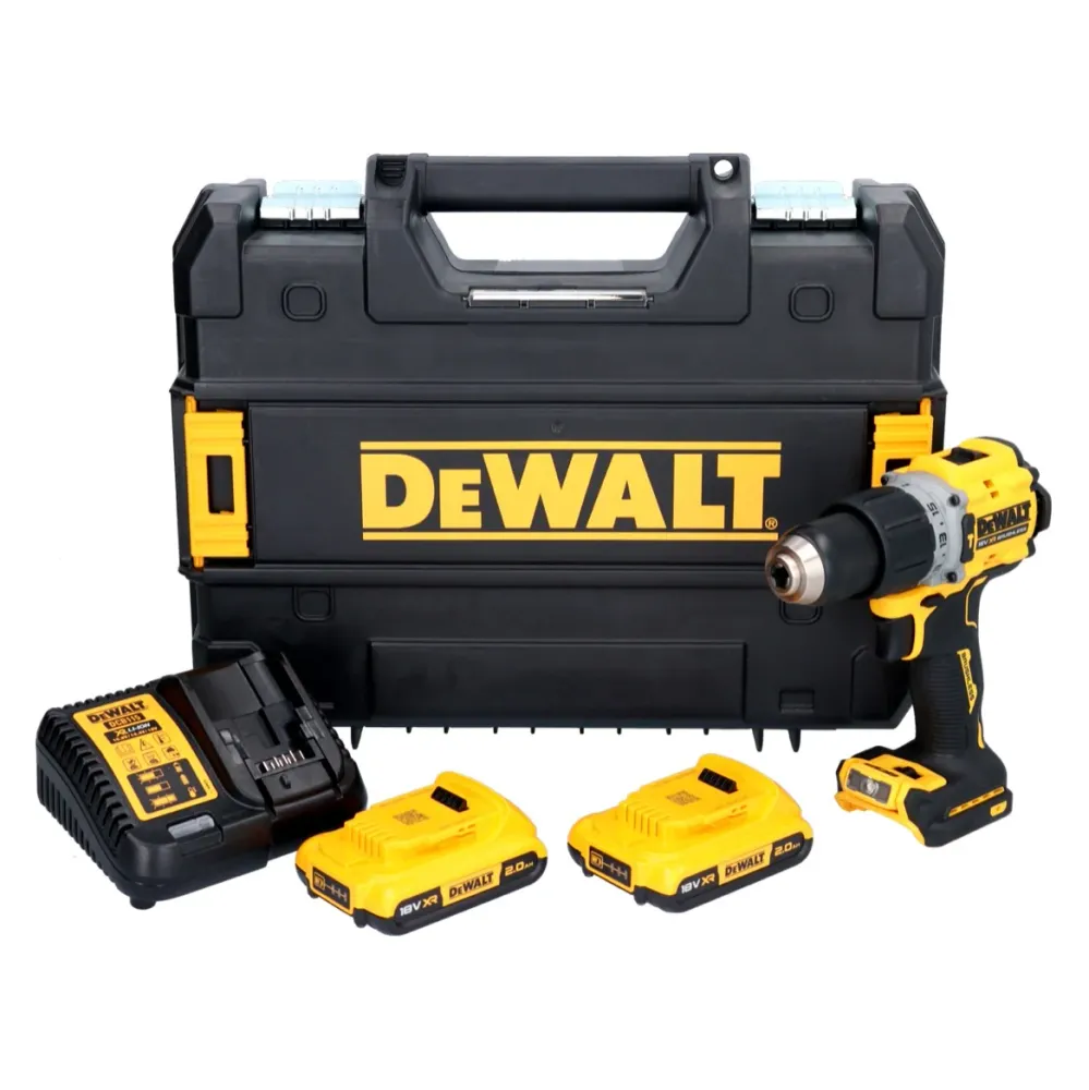 Akumulatorowa wiertarko-wkrętarka udarowa DeWalt DCD 805 D2T 18 V 90 Nm bezszczotkowa + 2x akumulator 2,0 Ah + ładowarka +...