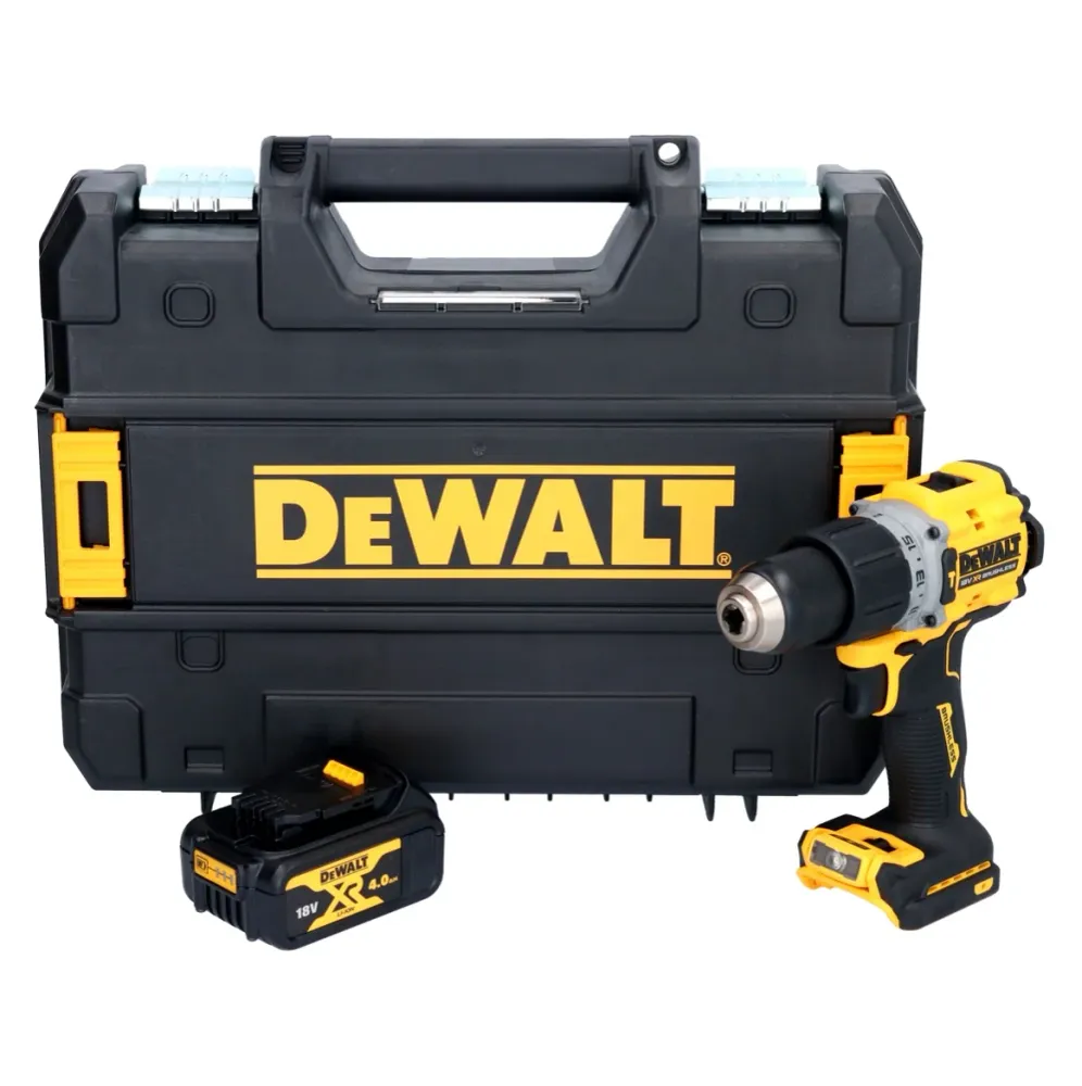 Akumulatorowa wiertarko-wkrętarka udarowa DeWalt DCD 805 NT 18 V 90 Nm bezszczotkowa + 1x akumulator 4,0 Ah + TSTAK - bez...