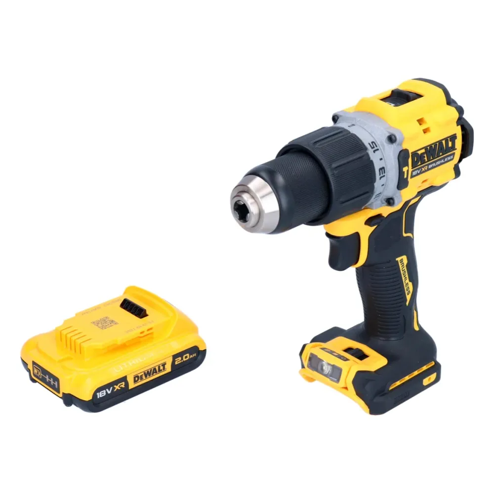 Akumulatorowa wiertarko-wkrętarka udarowa DeWalt DCD 805 N 18 V 90 Nm bezszczotkowa + 1x akumulator 2,0 Ah - bez ładowarki