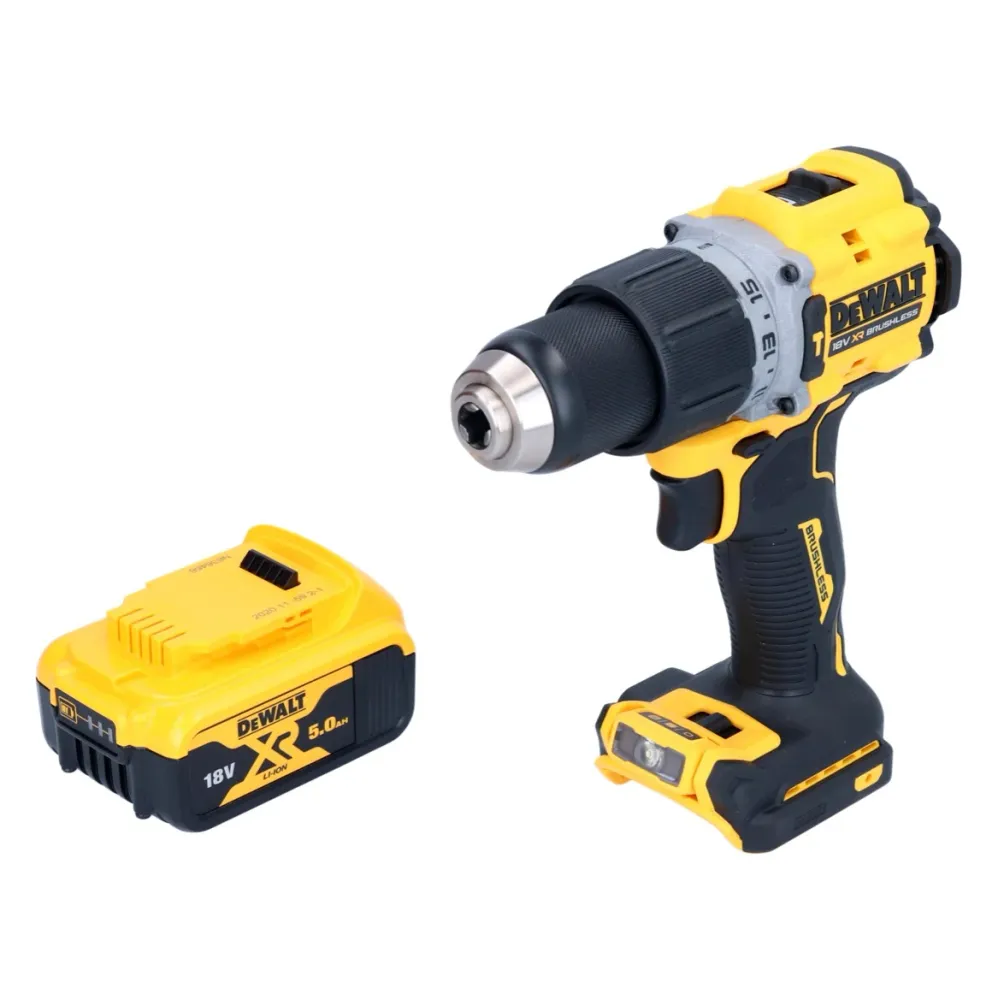 Akumulatorowa wiertarko-wkrętarka udarowa DeWalt DCD 805 N 18 V 90 Nm bezszczotkowa + 1x akumulator 5,0 Ah - bez ładowarki