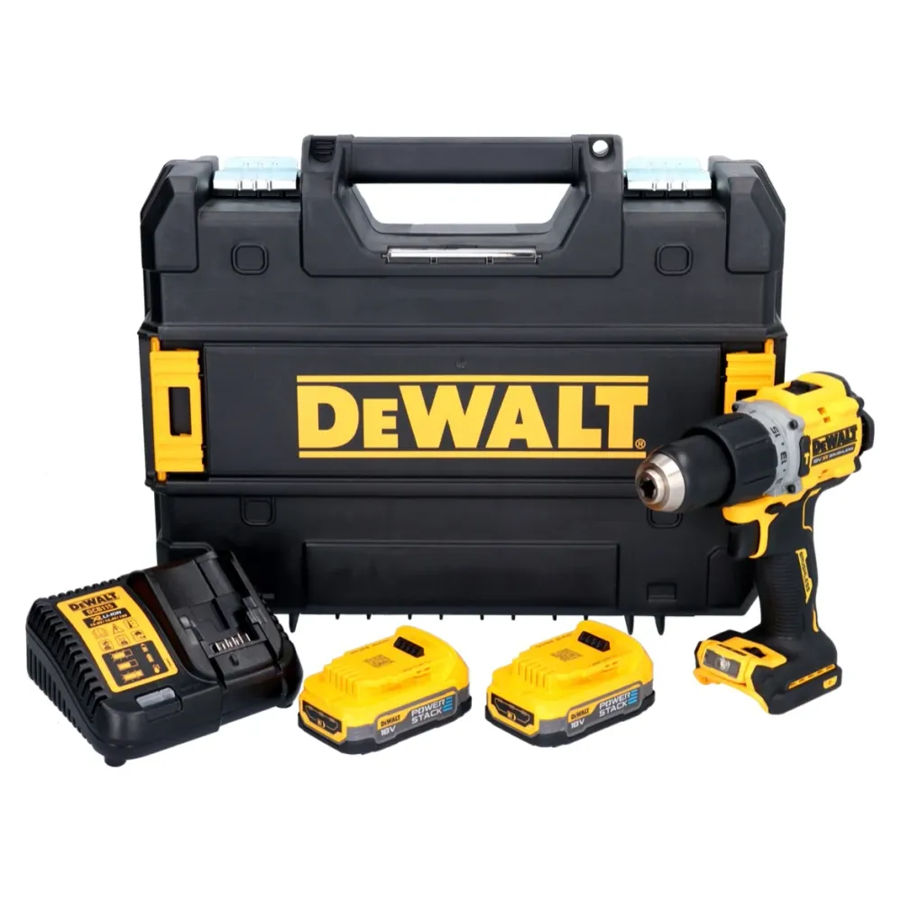 Akumulatorowa wiertarko-wkrętarka udarowa DeWalt DCD 805 E2T 18 V 90 Nm bezszczotkowa + 2x akumulator 1,7 Ah + ładowarka +...