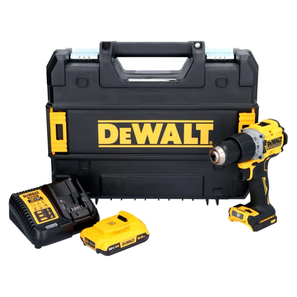 Akumulatorowa wiertarko-wkrętarka udarowa DeWalt DCD 805 D1T 18 V 90 Nm bezszczotkowa + 1x akumulator 2,0 Ah + ładowarka +...