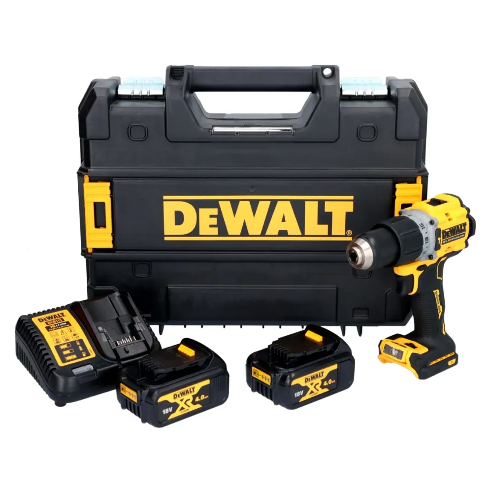 Akumulatorowa wiertarko-wkrętarka udarowa DeWalt DCD 805 M2T 18 V 90 Nm bezszczotkowa + 2x akumulator 4,0 Ah + ładowarka +...