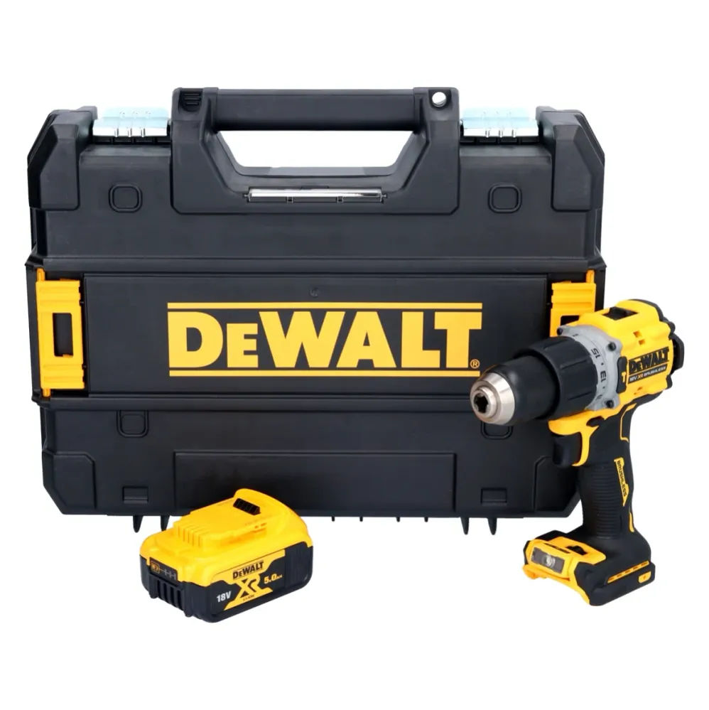 Akumulatorowa wiertarko-wkrętarka udarowa DeWalt DCD 805 NT 18 V 90 Nm bezszczotkowa + 1x akumulator 5,0 Ah + TSTAK - bez...