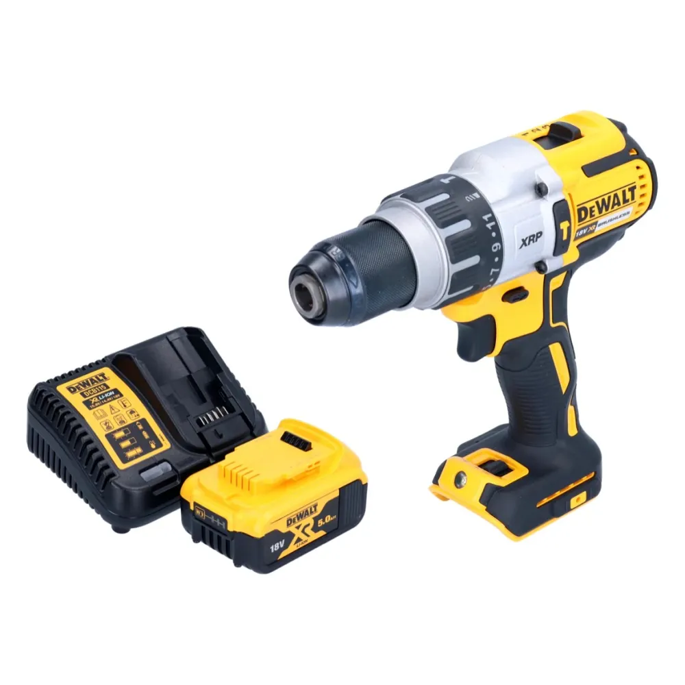Akumulatorowa wiertarko-wkrętarka udarowa DeWalt DCD 996 P1 18 V 95 Nm bezszczotkowa + 1x akumulator 5,0 Ah + ładowarka