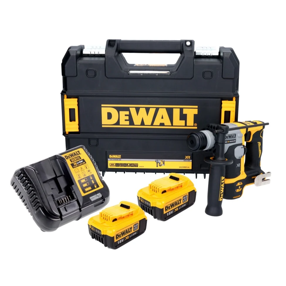Akumulatorowa wiertarko-wkrętarka udarowa DeWalt DCH 172 M2 18 V 16 mm 1,4 dżula SDS plus Brushless + 2x akumulator 4,0 Ah...