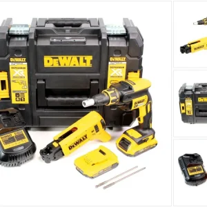 Akumulatorowa wkrętarka do suchej zabudowy DeWalt DCF 620 D2K 18 V 1/4" bezszczotkowa + 2x akumulator 2,0 Ah + ładowarka +...