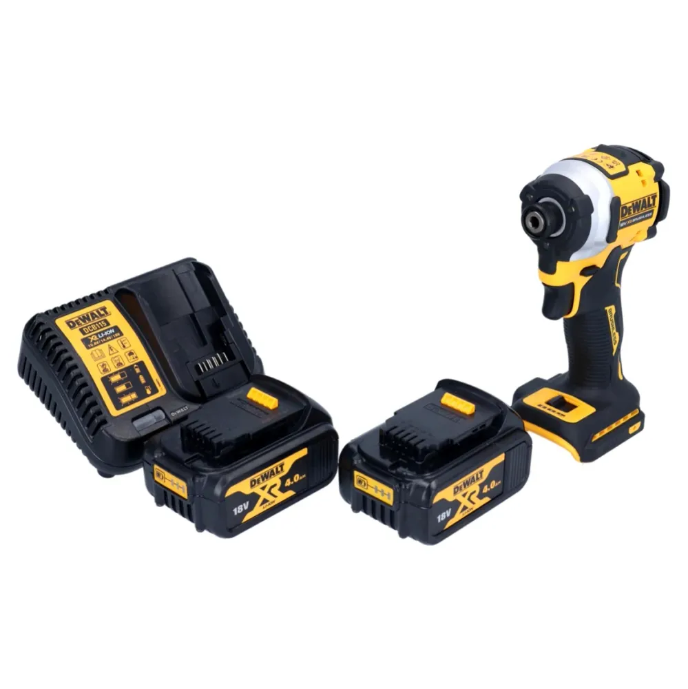 Akumulatorowy klucz udarowy DeWalt DCF 850 M2 18 V 205 Nm 1/4" bezszczotkowy + 2x akumulator 4,0 Ah + ładowarka