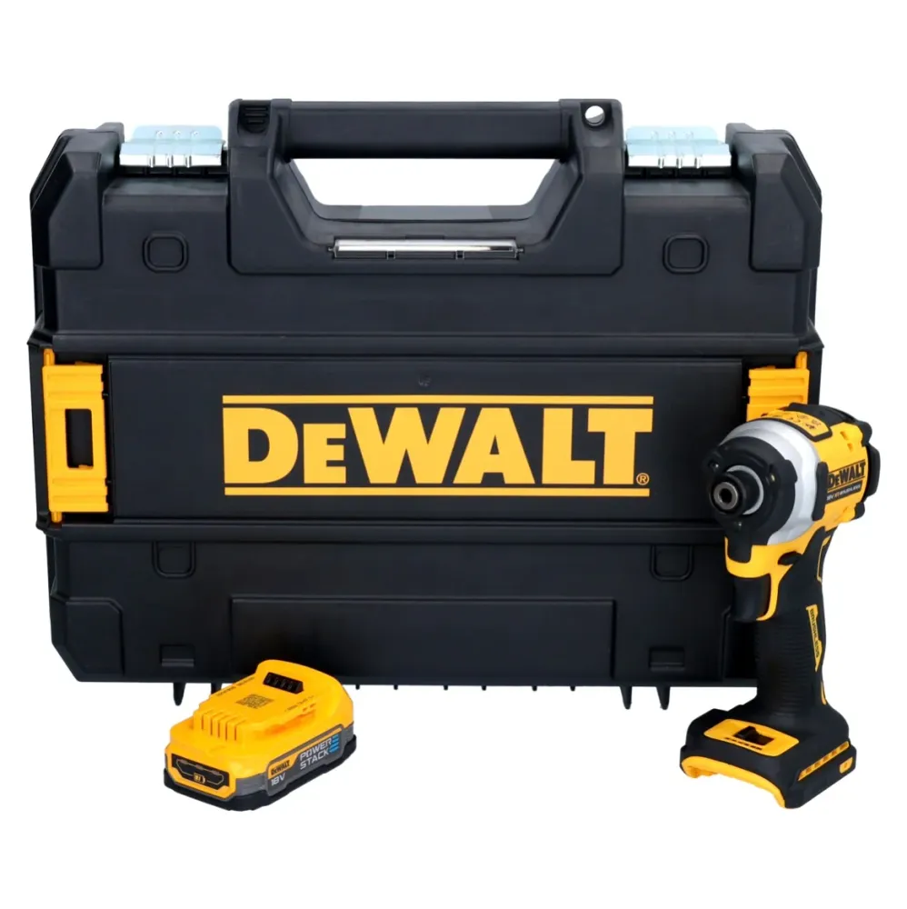 Akumulatorowy klucz udarowy DeWalt DCF 850 NT 18 V 205 Nm 1/4" bezszczotkowy + 1x akumulator 1,7 Ah + TSTAK - bez ładowarki