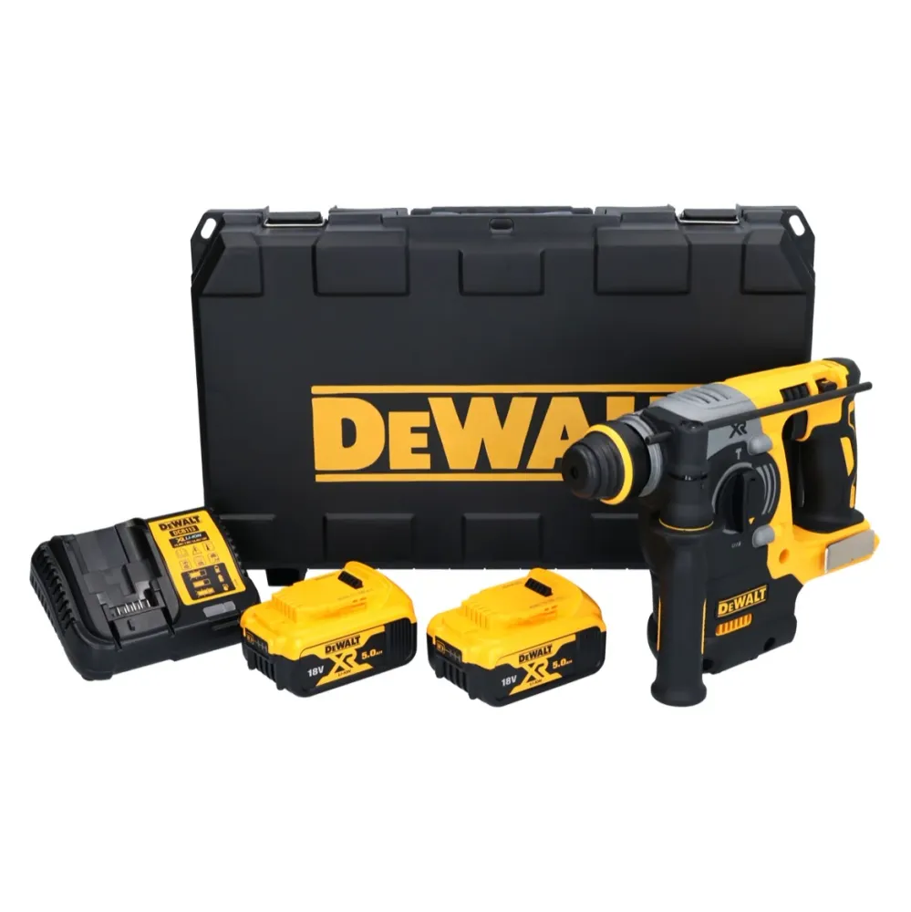 DeWalt DCH 273 P2 Akumulatorowy młot udarowo-obrotowy 18 V 2,1 J SDS Plus bezszczotkowy + 2x akumulator 5,0 Ah + ładowarka...