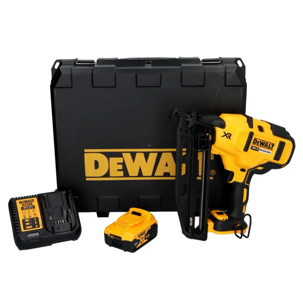 DeWalt DCN 660 P1 gwoździarka akumulatorowa 18 V 32-63 mm bezszczotkowa + 1x akumulator 5,0 Ah + ładowarka + walizka