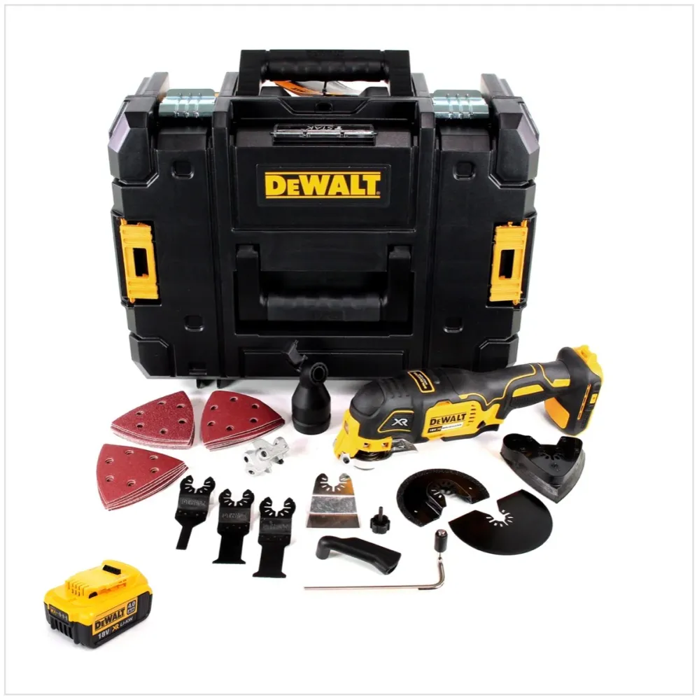DeWalt DCS 355 NT oscylator akumulatorowy 18V bezszczotkowy + 1x akumulator 4,0Ah + TSTAK + 29 szt. akcesoriów - bez ładow...