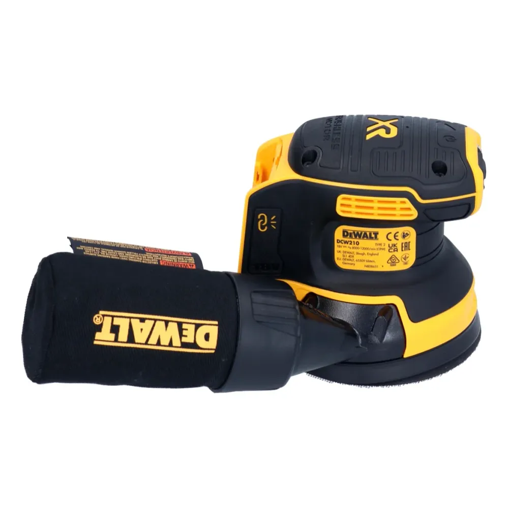 DeWalt DCW 210 N akumulatorowa szlifierka oscylacyjna 18 V 125 mm bezszczotkowa solo - bez akumulatora, bez ładowarki