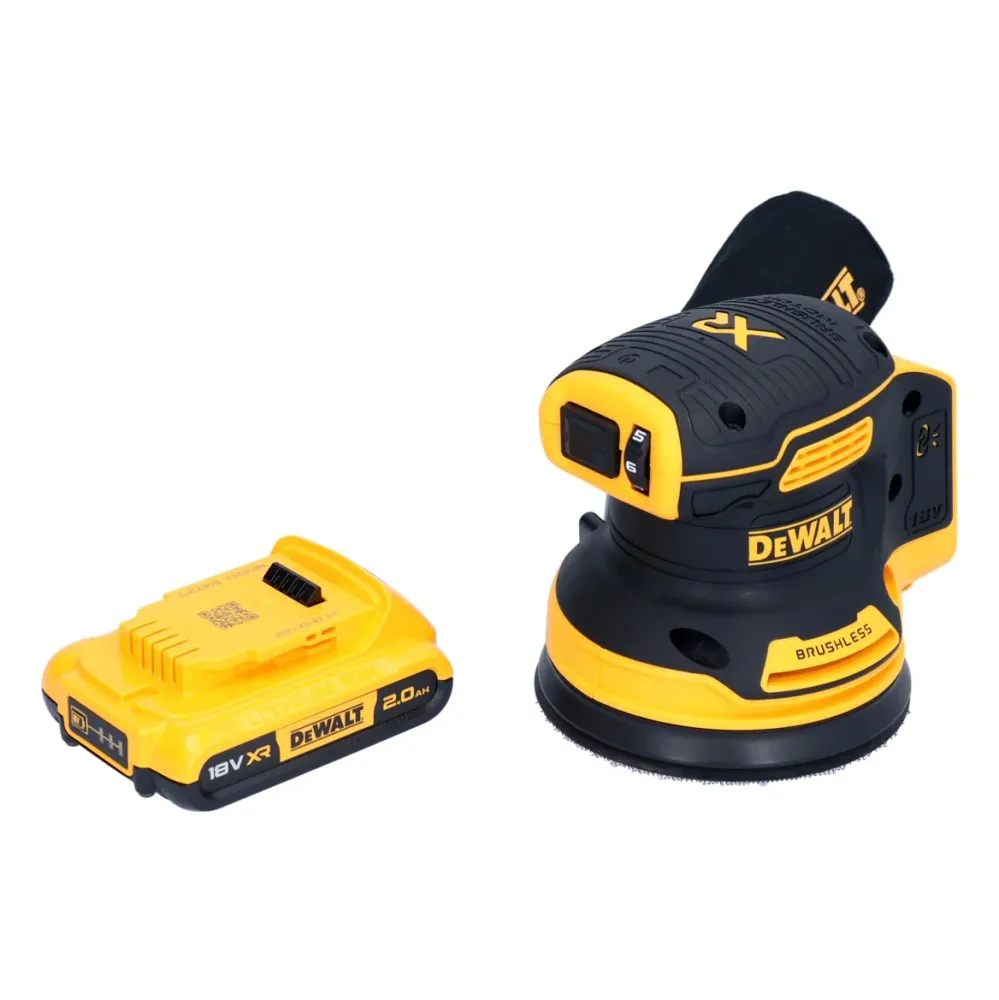 DeWalt DCW 210 N akumulatorowa szlifierka oscylacyjna 18 V 125 mm bezszczotkowa + 1x akumulator 2,0 Ah - bez ładowarki