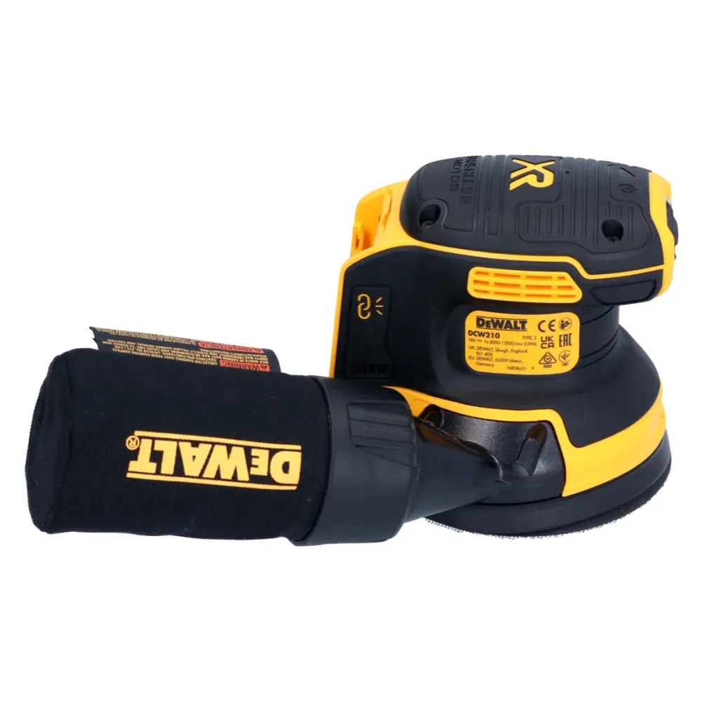 DeWalt DCW 210 N akumulatorowa szlifierka oscylacyjna 18 V 125 mm bezszczotkowa + 1x akumulator 2,0 Ah - bez ładowarki