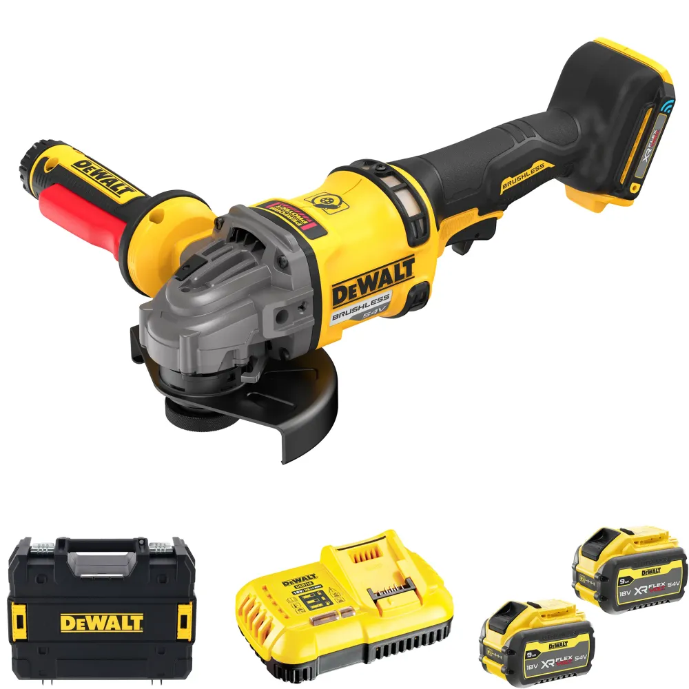 Szlifierka kątowa Dewalt DCG418SHDX2-QW 54 V 9 Ah