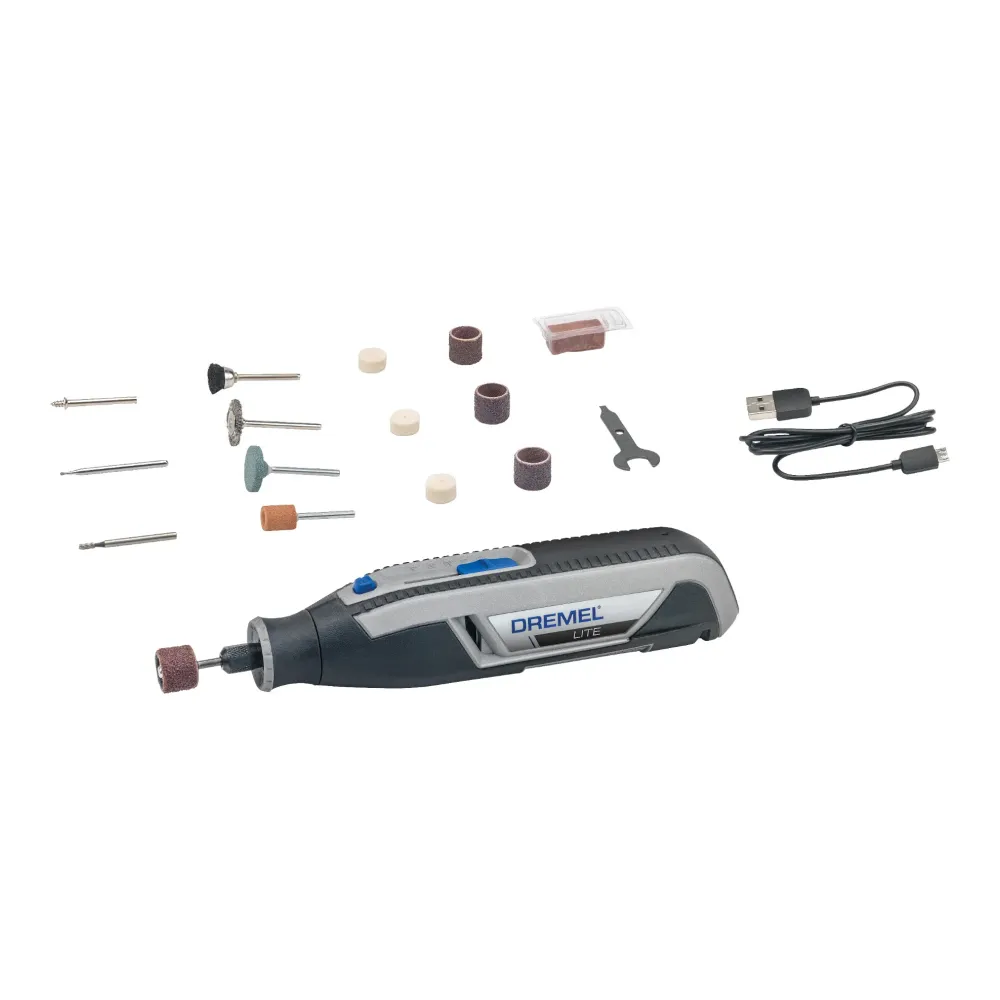 Dremel Lite 7760-15 akumulatorowe narzędzie wielofunkcyjne 3,6 V ( F0137760JA ) + 15-częściowy zestaw akcesoriów - bez aku...