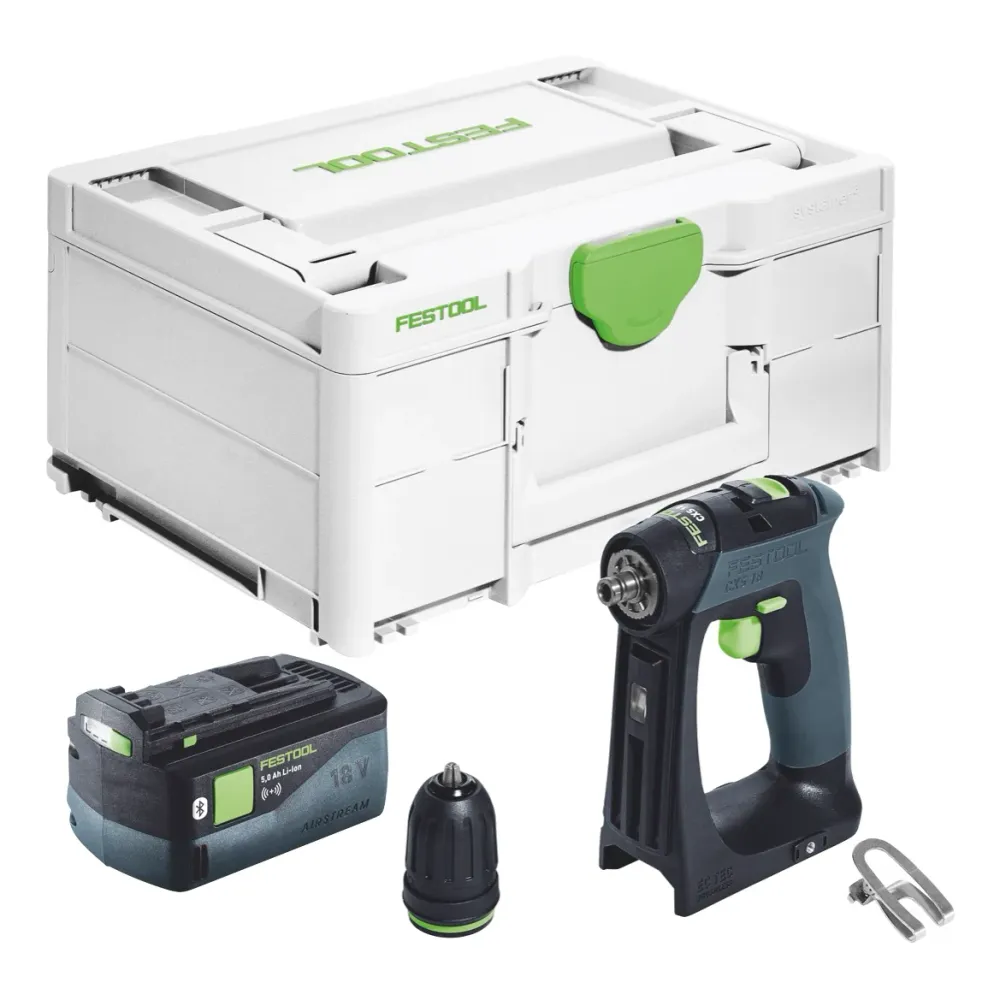 Akumulatorowa wiertarko-wkrętarka Festool CXS 18 18 V 40 Nm bezszczotkowa + 1x akumulator 5,0 Ah + ładowarka - bez ładowarki