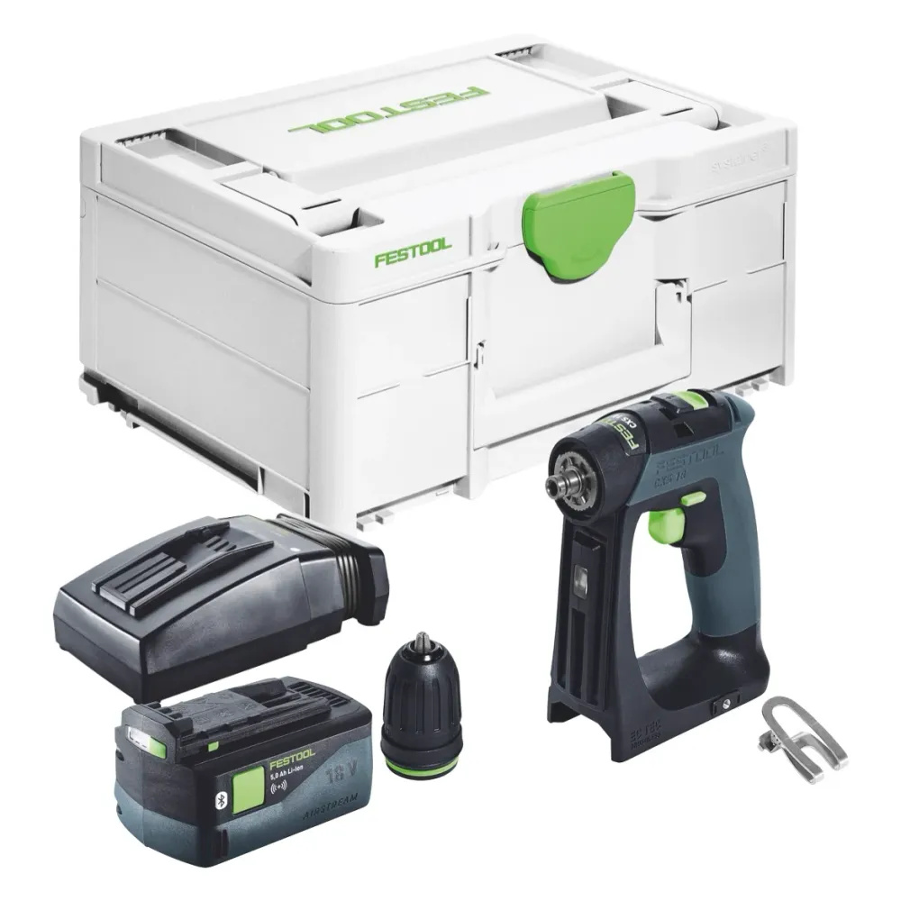 Akumulatorowa wiertarko-wkrętarka Festool CXS 18 18 V 40 Nm bezszczotkowa + 1x akumulator 5,0 Ah + ładowarka + systainer