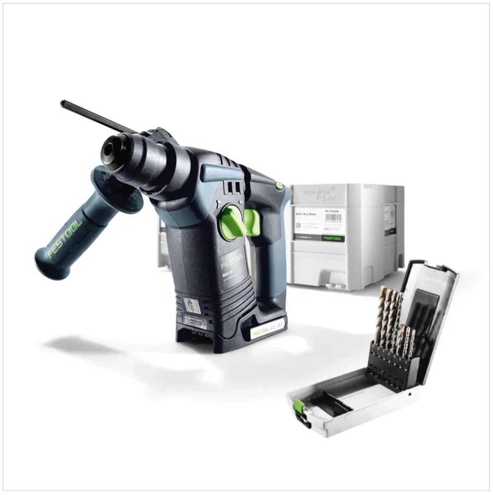 Festool BHC 18 Li-Basic akumulatorowa wiertarko-wkrętarka udarowa 18V ( 574723 ) 25Nm bezszczotkowa Solo w systainerze + 7...